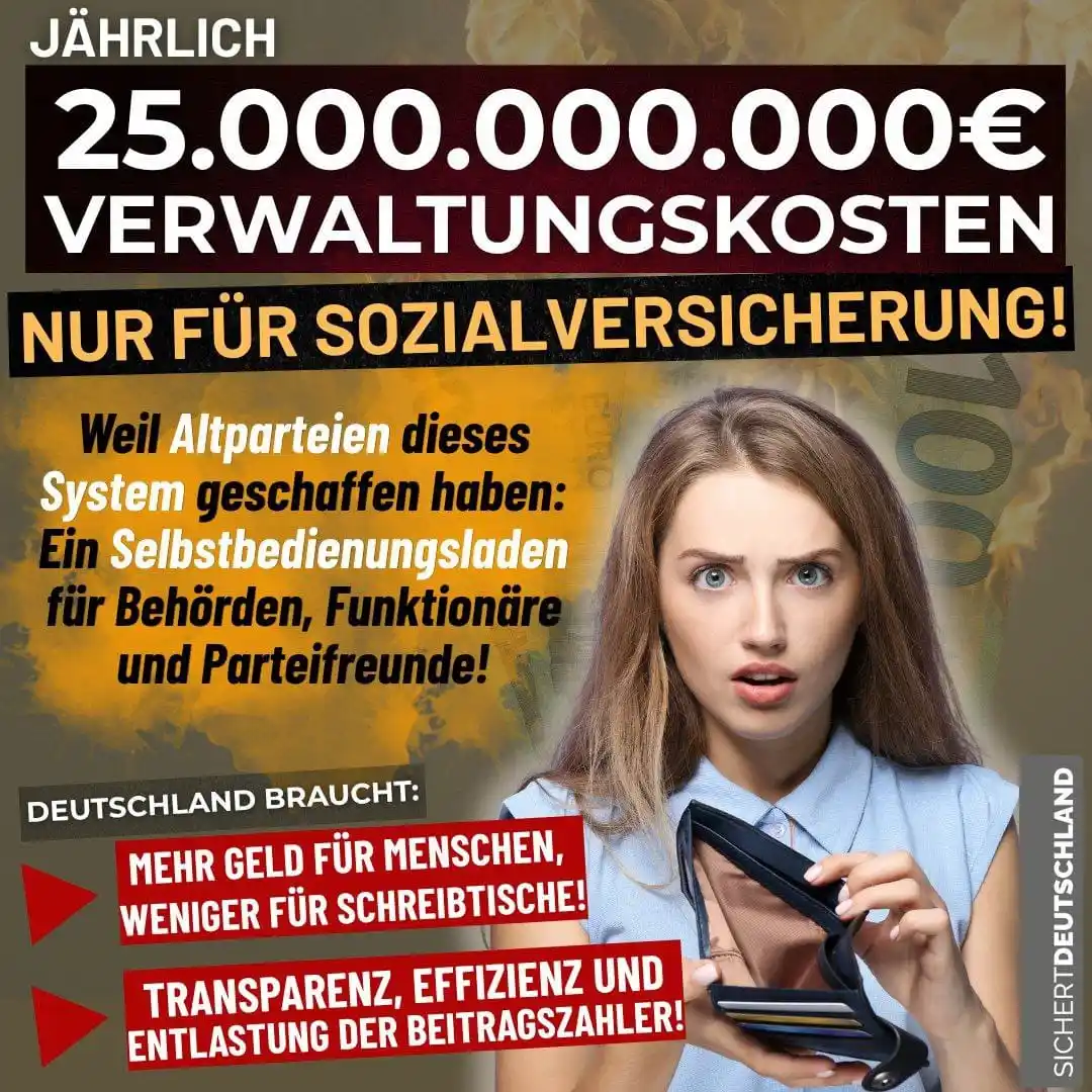 Image from Martin Sichert Infokanal: *25 Milliarden Euro – für Bürokratie statt für Bürger!* 😡  Unsere Soz...
