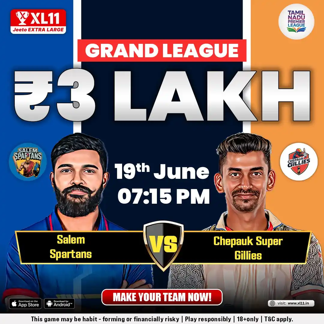 Image from XL11-Fantasy Sports✅: 🔥🔥 *3* *LAKH* Grand League 🔥🔥 🔥 TNPL 🔥 ⚔️⚔️ SKM SALEM SPARTANS...