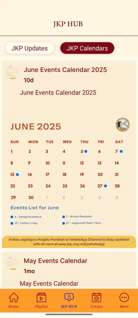 Image from Jagadguru Kripalu Parishat: All JKP Calendars are updated on our JKP HUB at Sanatan Vedic Dharm AP...