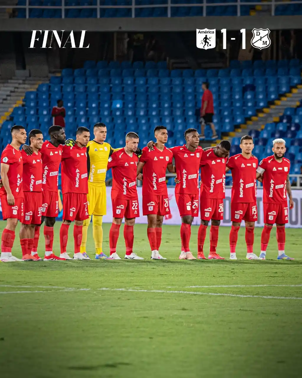Image from 👺 ᗩᗰéᖇᎥᑕᗩ  ᗪᗴ ᑕᗩᒪᎥ 🇨🇴: AMÉ 🆚 DIM [1-1]  |90’ +2’ ⏱| FINAL DEL PARTIDO.   <a class="text-blue...