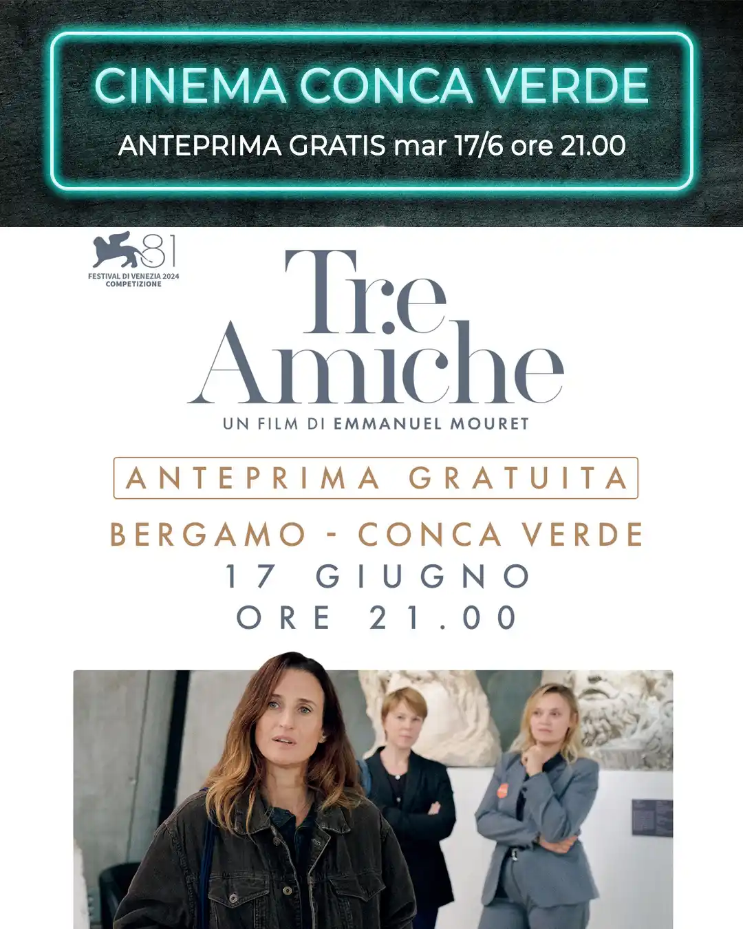 Cinema Conca Verde, Del Borgo, Arena S Lucia, SAS post