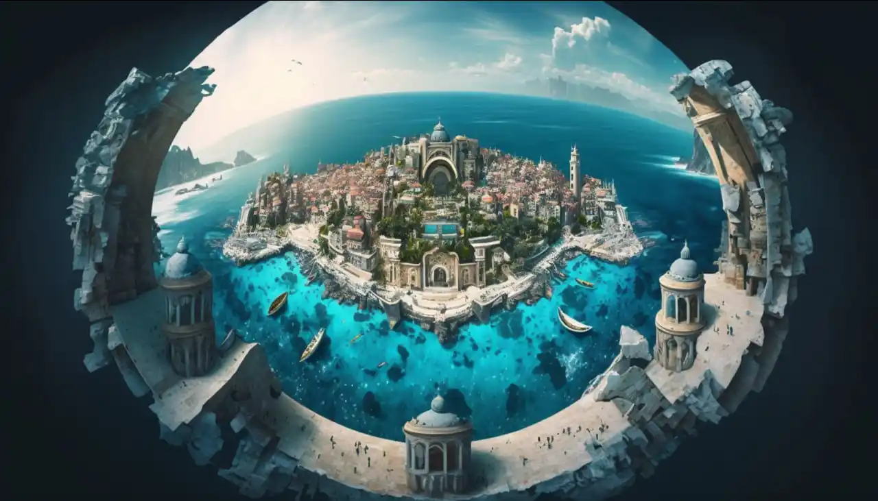 Image from Misteri Dunia 🌏 & Sejarah Channel Edukasi Pengetahuan Umum (Info Motivasi Belajar) 🇲🇨: *Atlantis* - Kota yang Hilang Ditelan Lautan dalam Semalam  🔹 Asal-Us...