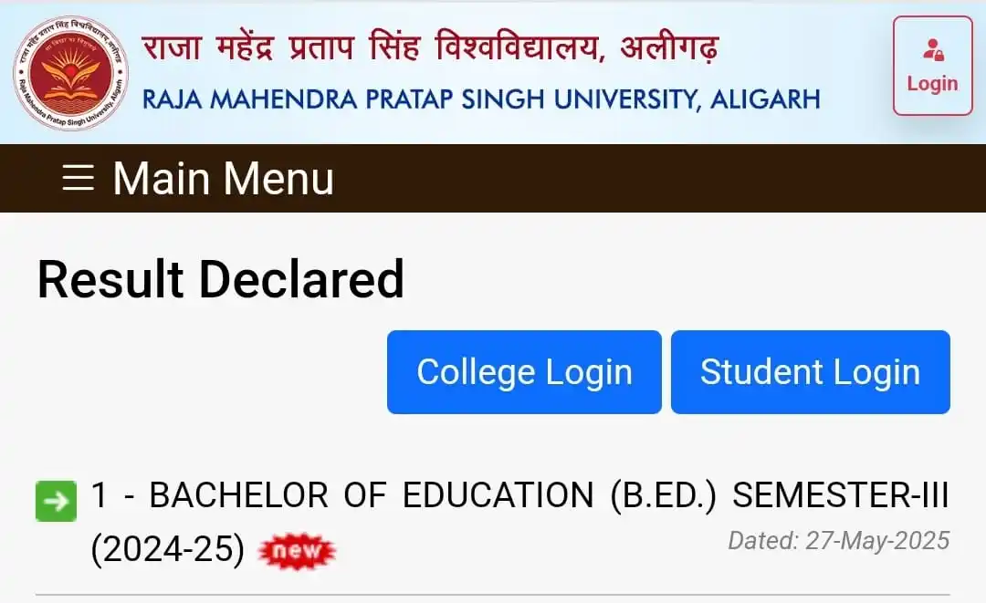 Image from RMPSU [InfohubASD]: *BEd 3rd Semester Result Declared <a class="text-blue-500 hover:underl...