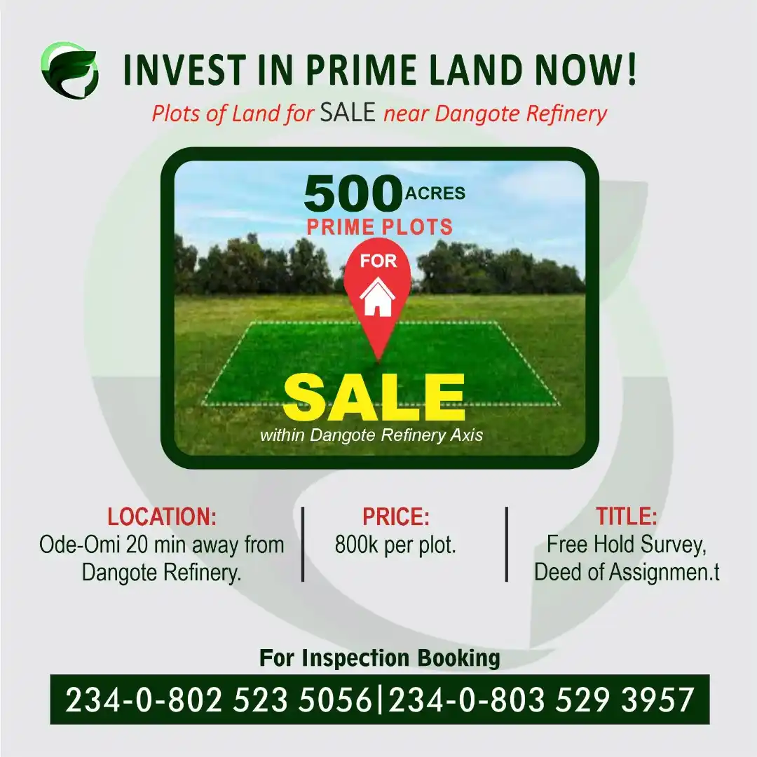 Image from FACT FINDER REALTY CHANNEL: *DIRECT INSTRUCTION*   *500 ACRES OF LAND FOR SALE@ ODE OMI TOWN!*    ...