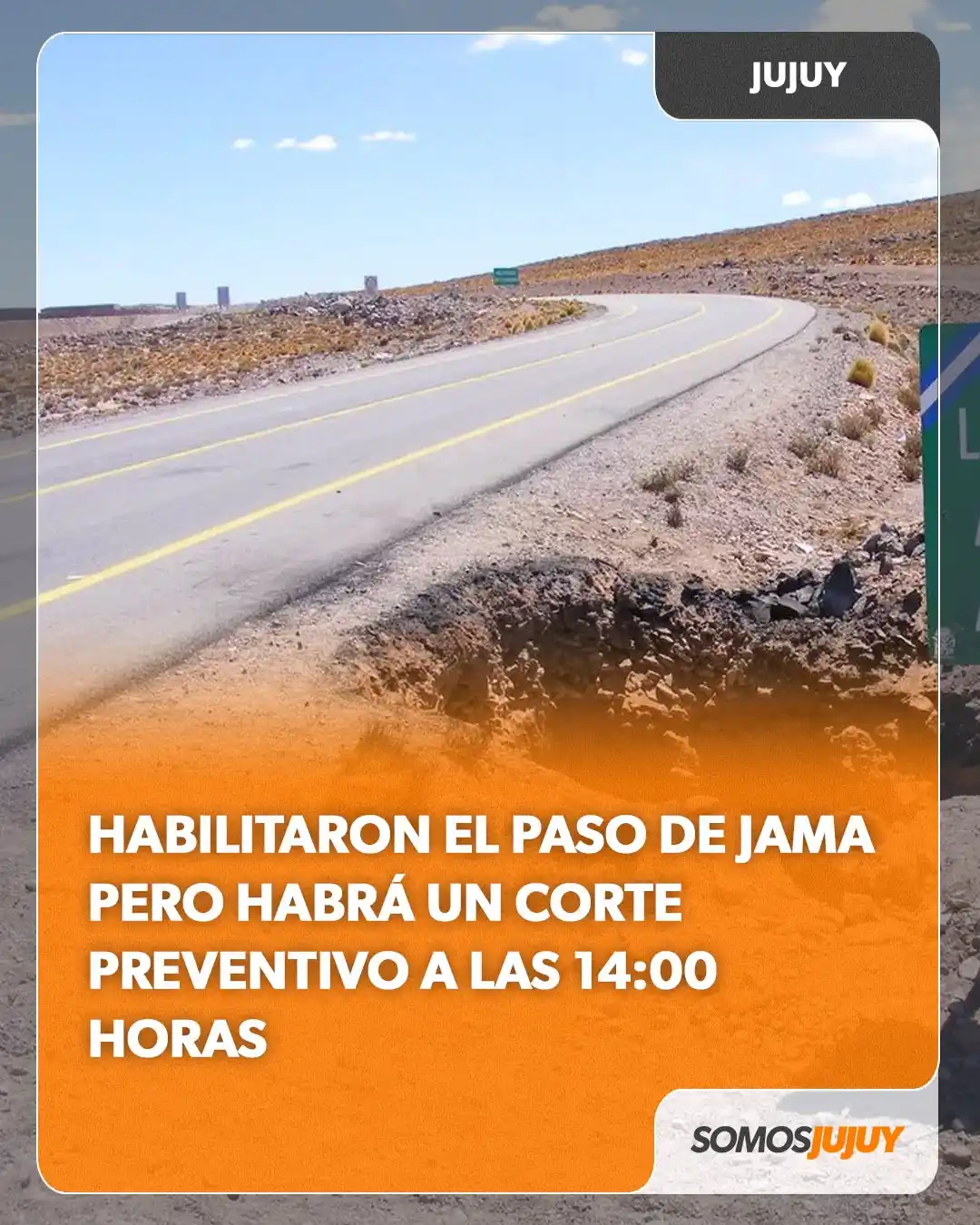 Image from Somos Jujuy - Noticias : El Paso de Jama se encuentra nuevamente habilitado ambos sentidos con ...