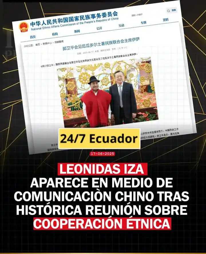 Image from 24-7 ECUADOR: En un hecho sin precedentes para el movimiento indígena ecuatoriano, e...