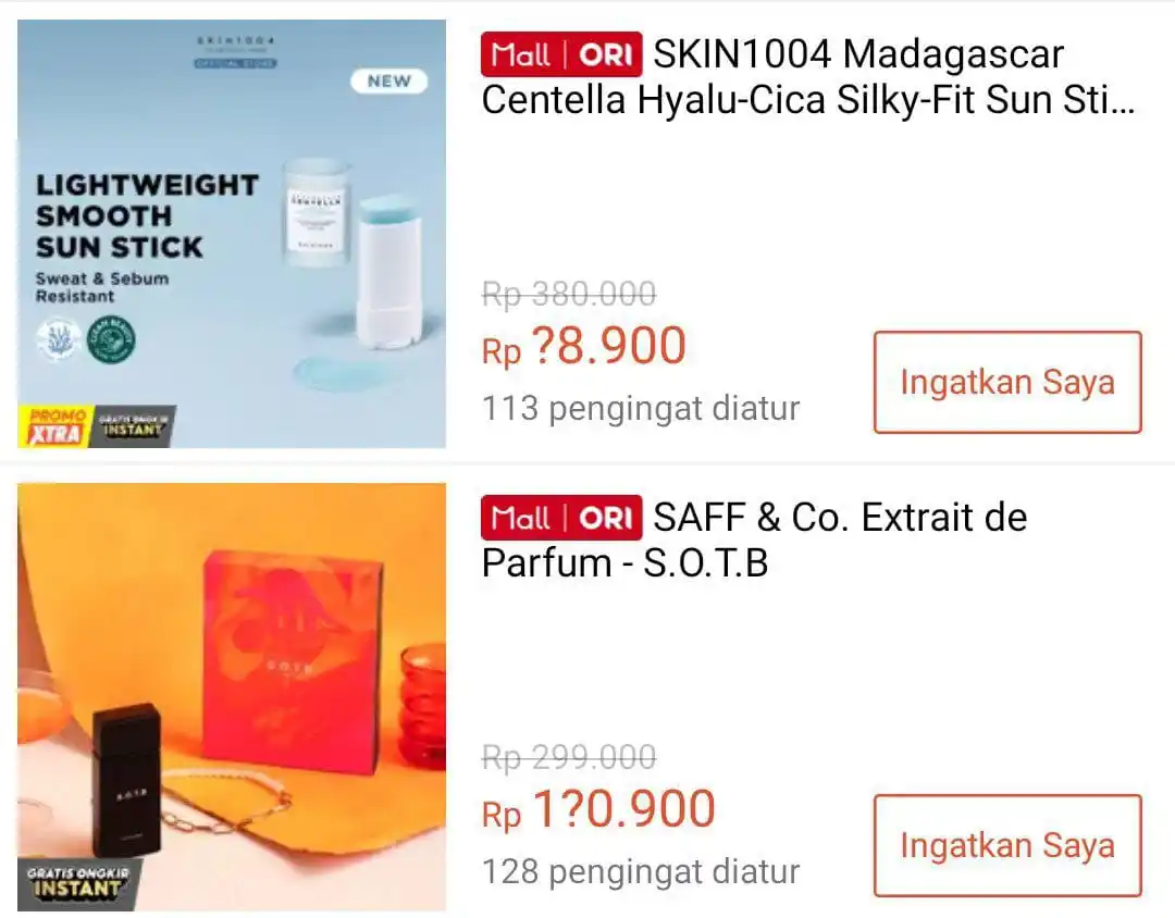 Image from INFO PROMO RACUN SHOPEE DISKON KODE VOUCHER SPILLTIKTOK TOKOPEDIA TIKTOK BLIBLI LAZADA RECEH CUAN: Flash Sale Termurah ⏰ 18:00 WIB Rp89.500 Skin Game Kind Watery Moistu...