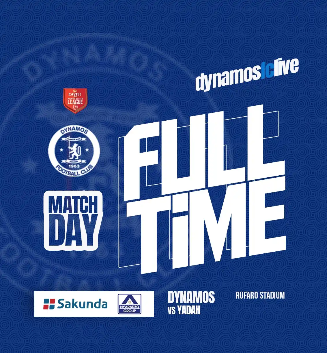Image from 🇿🇼Dynamos F.C Official : FT Dynamos FC 1-0 YADAH FC Mandivei's first half goal was enough to ...