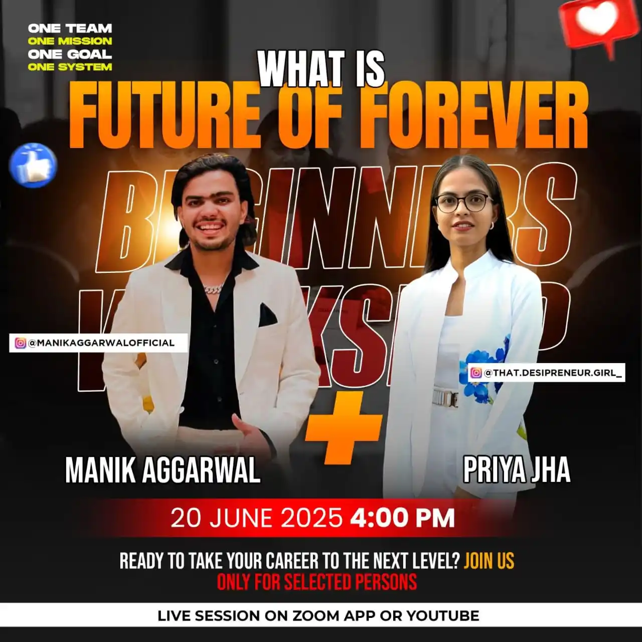 Image from GAME CHANGERS 23 OFFICIAL : 🚀GAME CHANGERS 23 LIVE BEGINNER WORKSHOP🚀  🎤 Hosted by: PRIYA JHA  ...