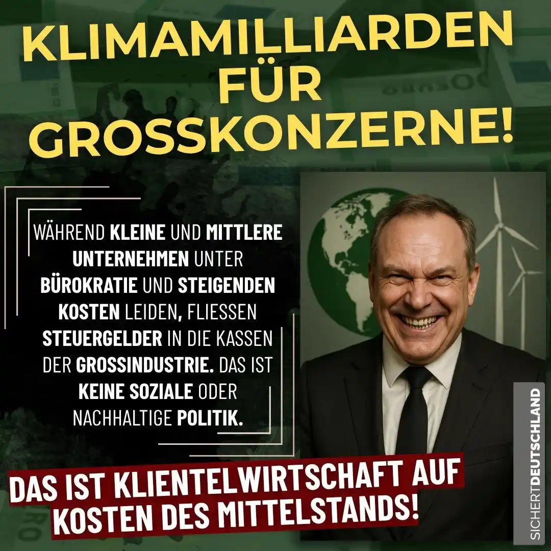 Image from Martin Sichert Infokanal: 💶 *GRÜNE POLITIK bedeutet ROTE ZAHLEN für den Mittelstand...* Eine A...