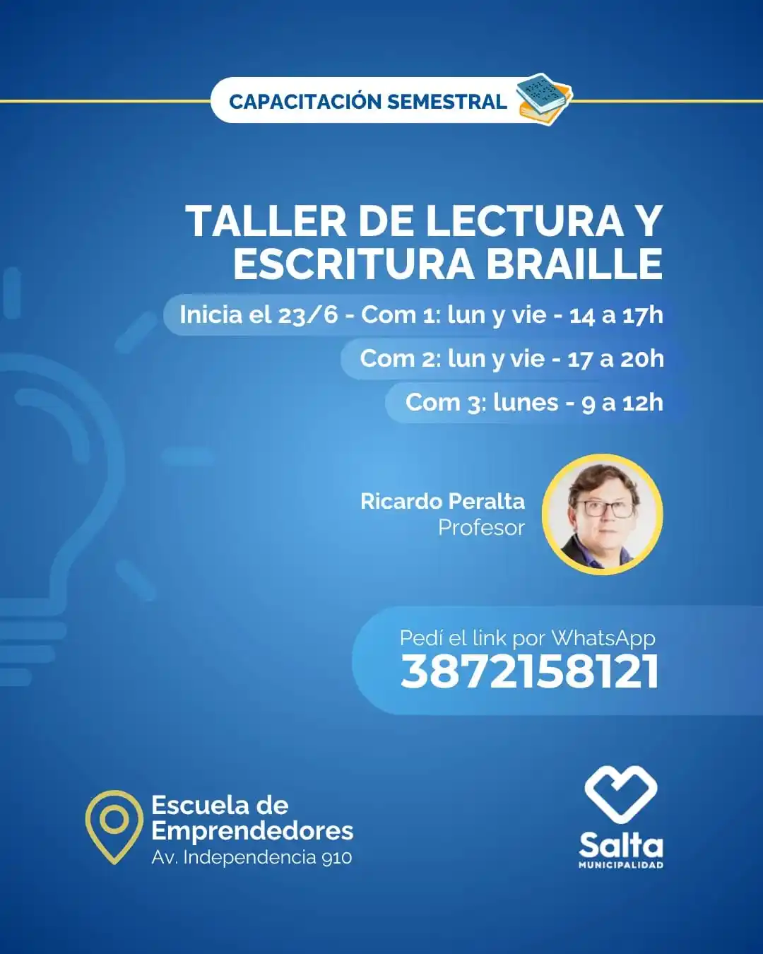 Image from Escuela de Emprendedores Salta: *INSCRÍBETE AQUÍ* https://capacitaciones.municipalidadsalta.gob.ar/eve...