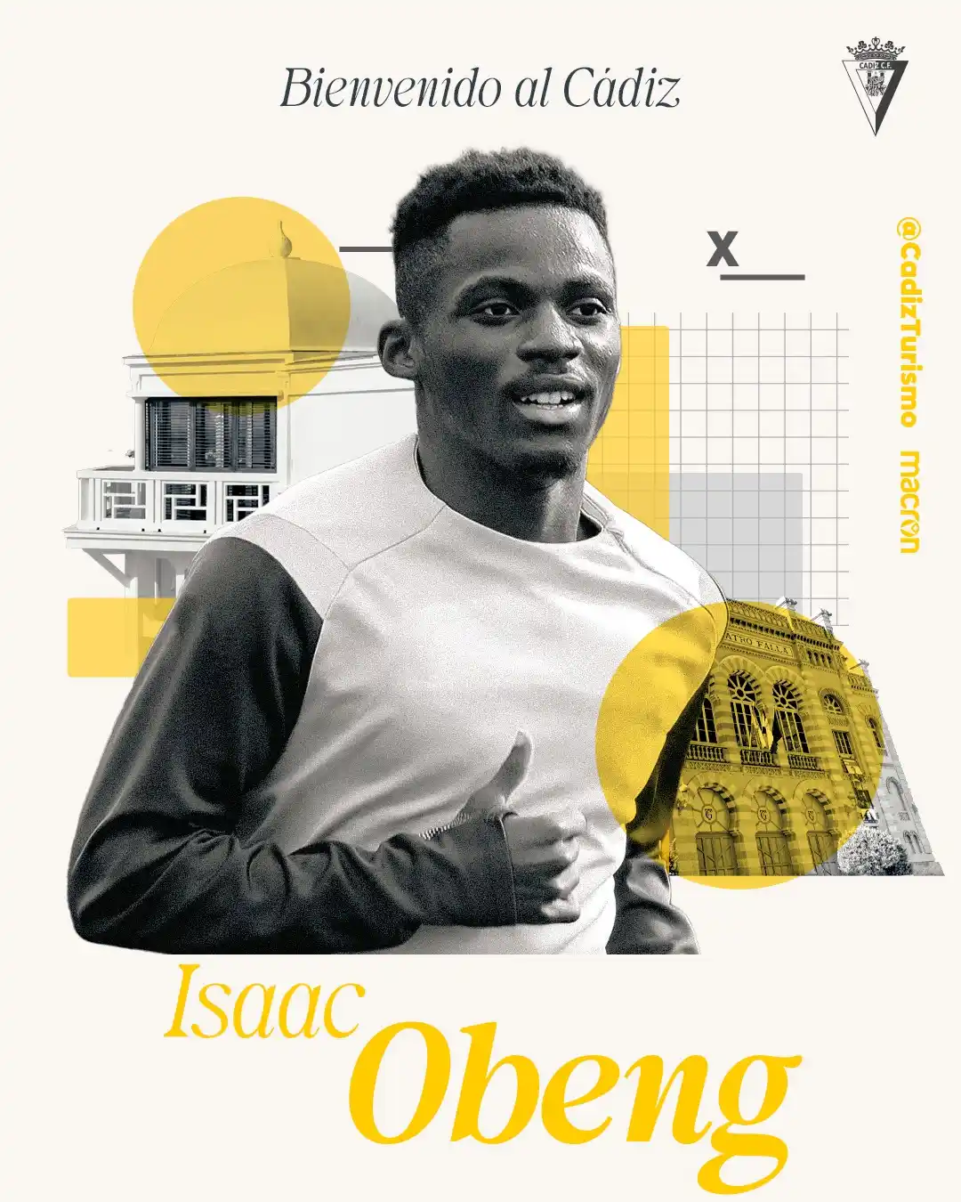 Image from Cádiz Club de Fútbol: 🙌💪 Isaac Obeng, apuesta de futuro hasta 2028  ℹ️ Toda la información...