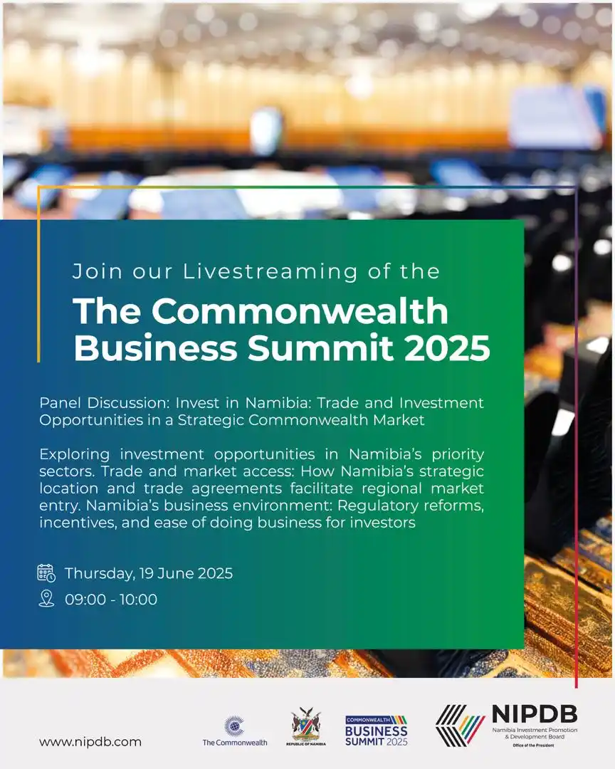 Image from Namibia Investment Promotion And Development Board (NIPDB): Join us live for a key session at the <a class="text-blue-500 hover:un...