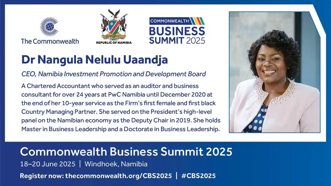 Image from Namibia Investment Promotion And Development Board (NIPDB): Just 6 days to go until the inaugural Commonwealth Business Summit 202...