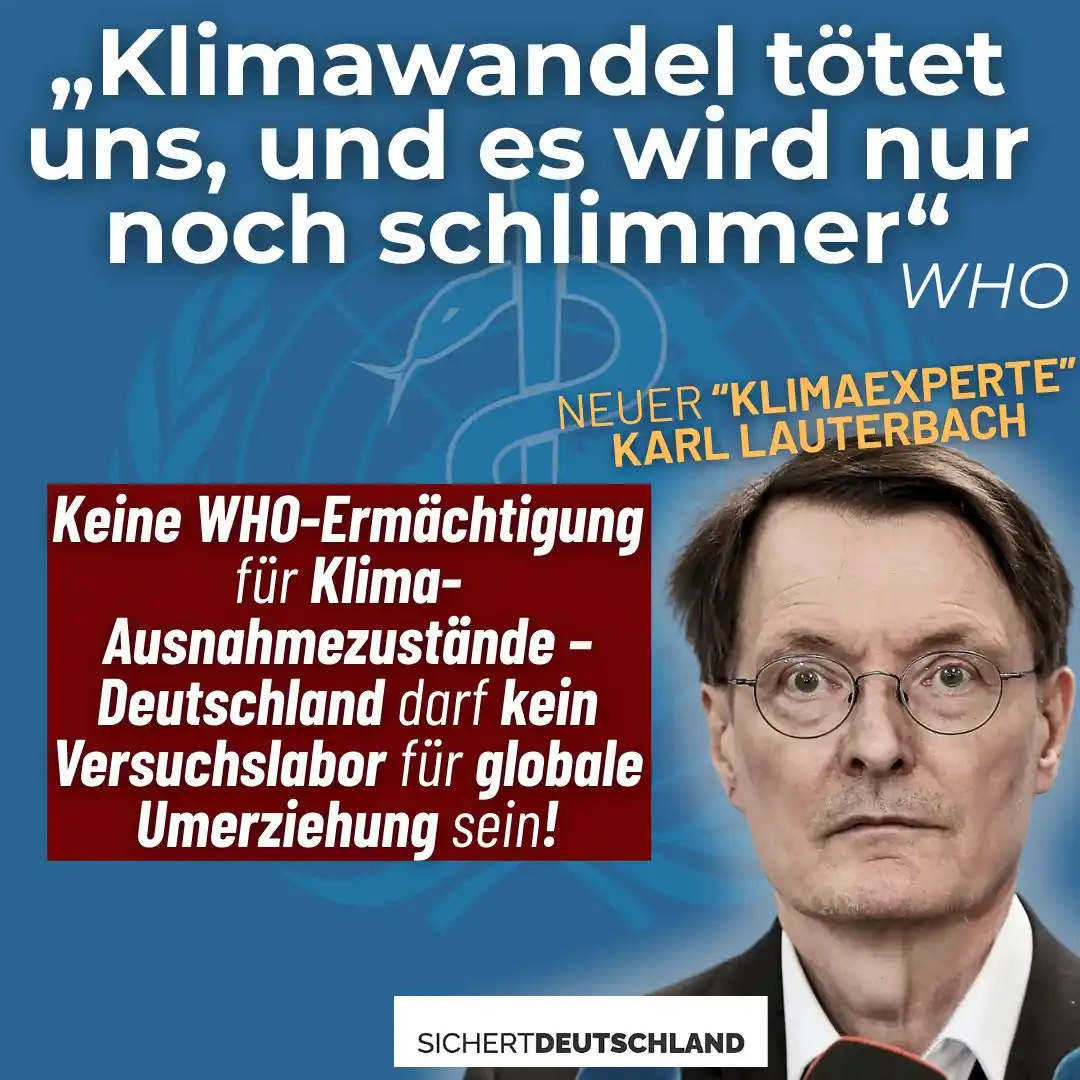 Image from Martin Sichert Infokanal: Klima-Karl ist wieder da  Der Panikmacher vor dem Herrn, Karl Lauterba...