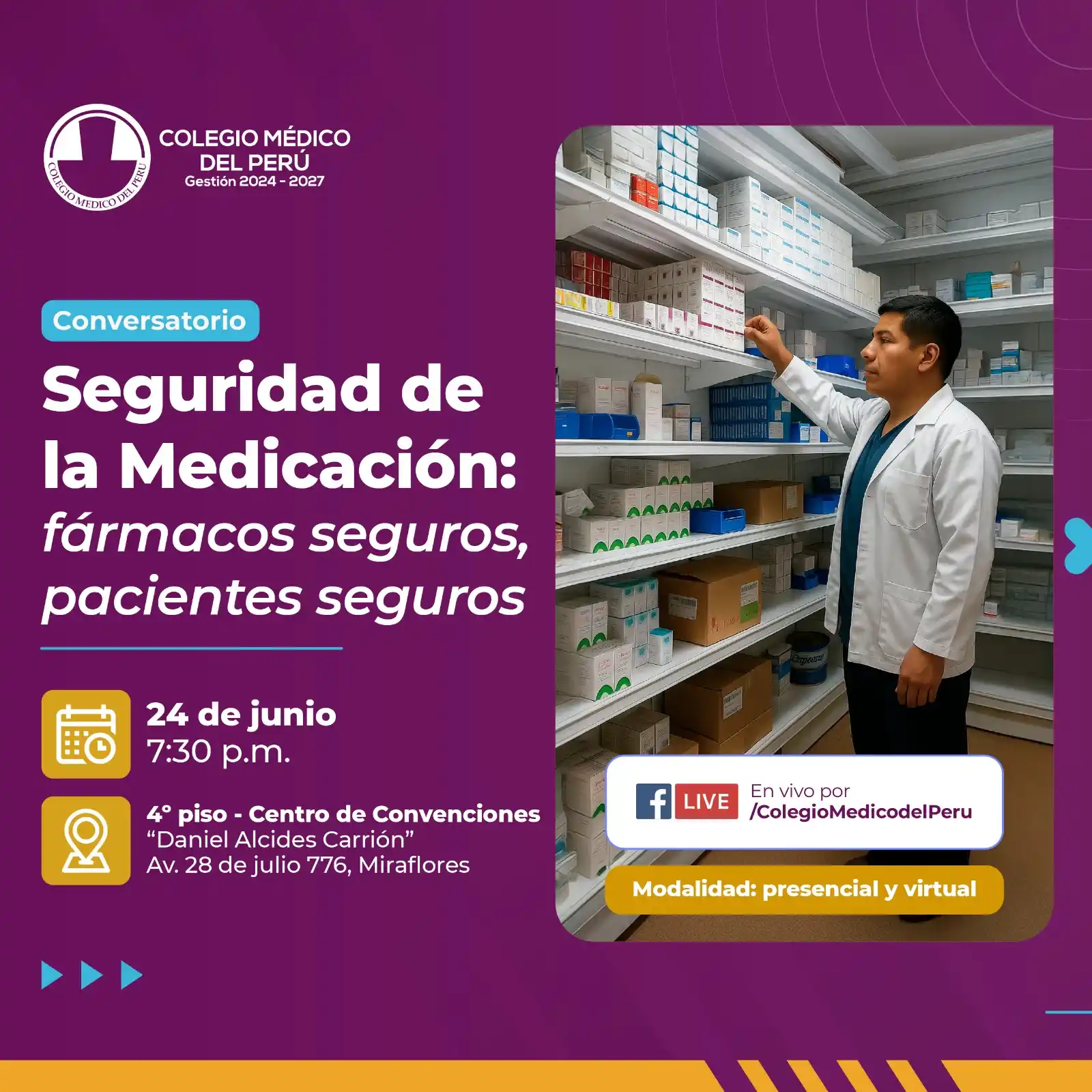 Image from Colegio Médico del Perú: La seguridad en el uso de medicamentos es un pilar fundamental en la a...