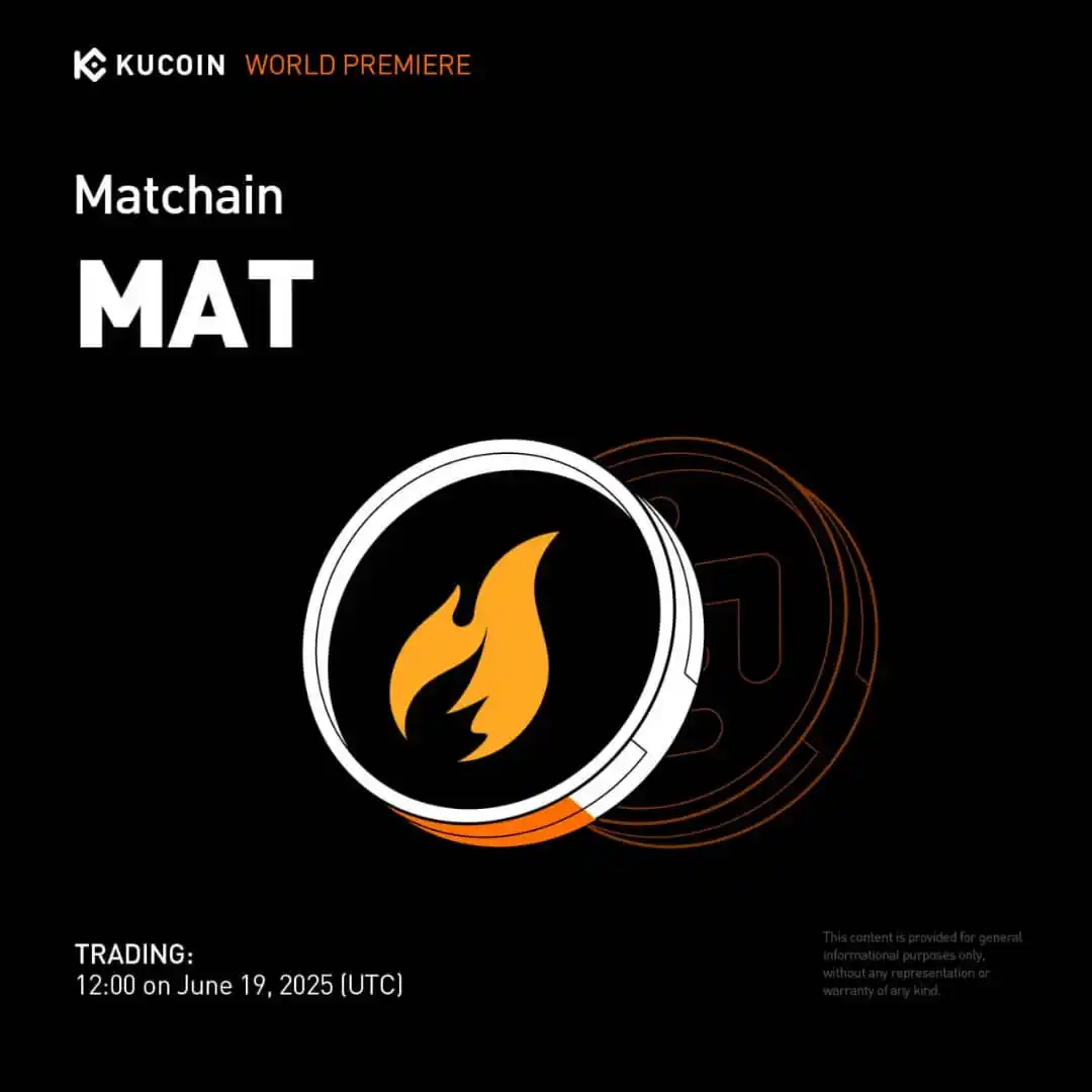 Image from CRYPTO ₿UZZ 📈🌟💰: *Matchain 🔥 trading on Kucoin, MEXC, and Bitmart June 19, 12:00PM* ...