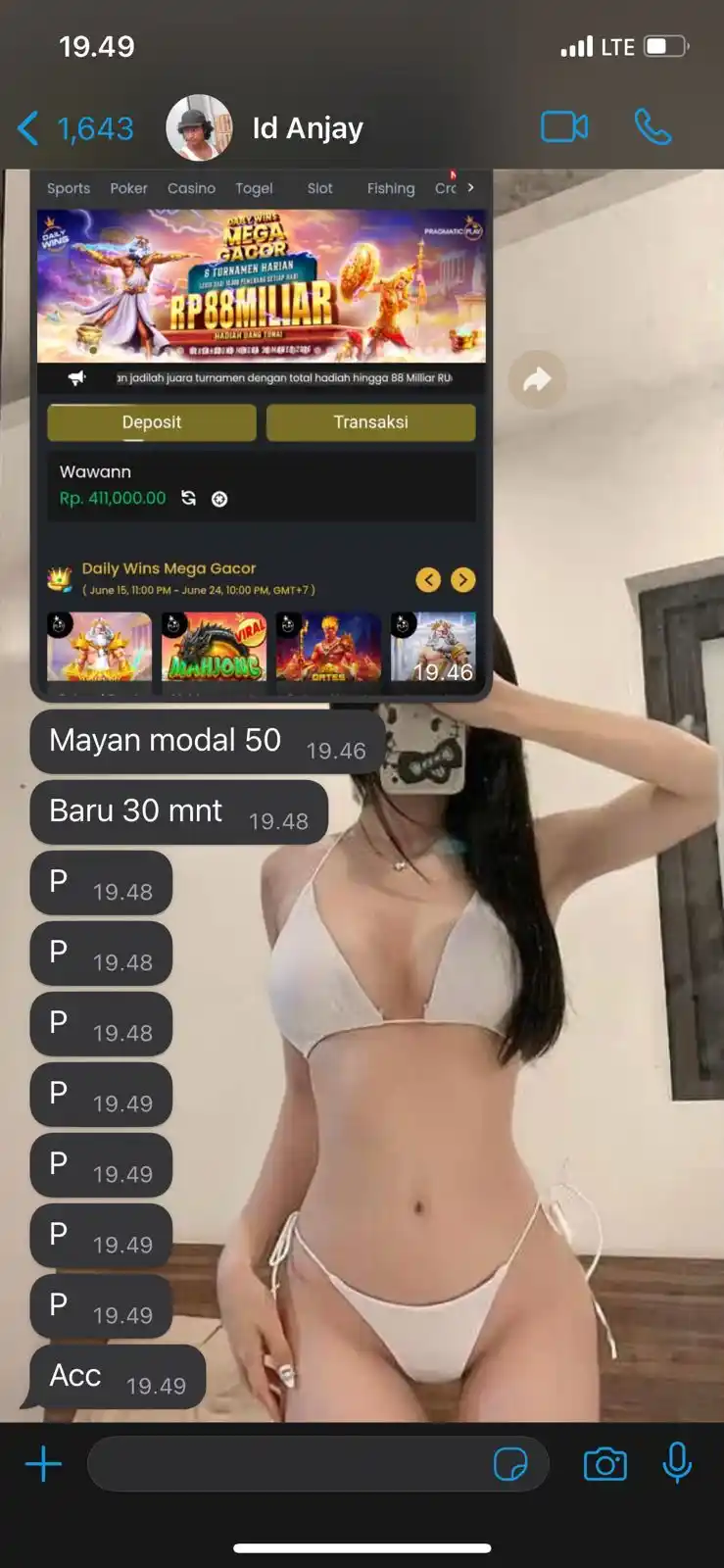Image from Group_ParaBos$: MAU NARIK BERAPA AJA BAKAL GUE ACC SLOW AJA🤭🤭  Daftar VIP : http://b...