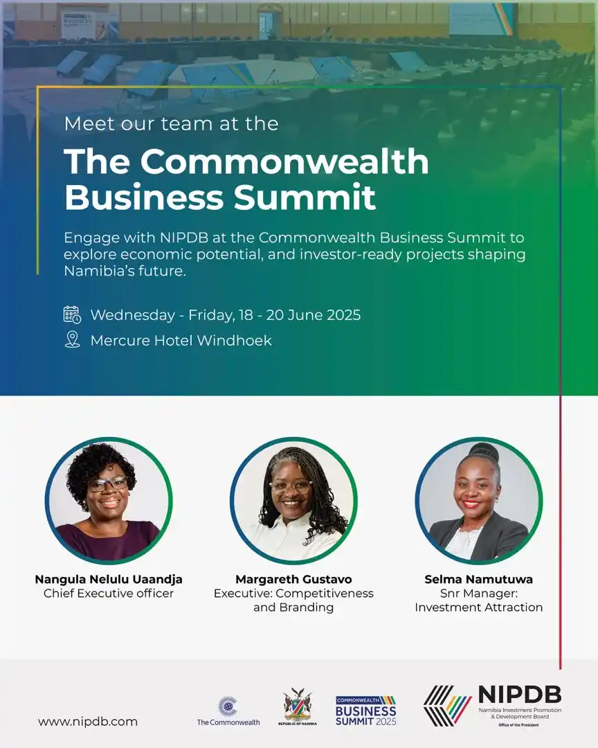 Image from Namibia Investment Promotion And Development Board (NIPDB): Meet Our Team at The Commonwealth Business Summit 2025, in Windhoek, N...