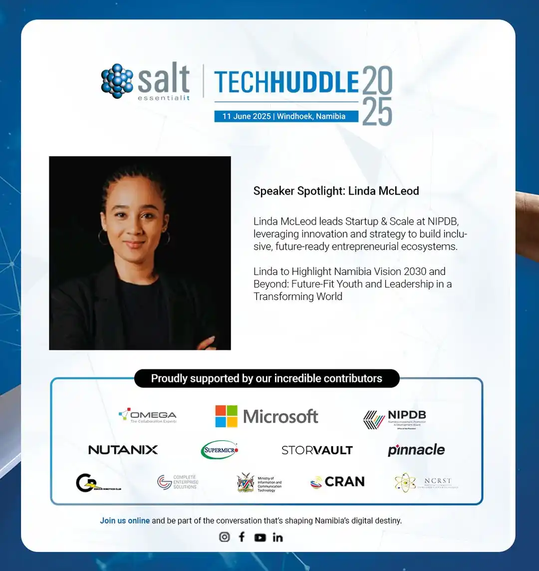 Image from Namibia Investment Promotion And Development Board (NIPDB): NIPDB at TechHuddle 2025 | Driving Namibia’s Innovation Future The Nam...