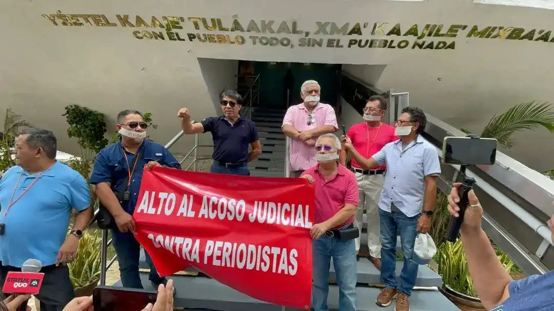 Image from Sintexto Noticias Tabasco: *NOTICIAS DE CAMPECHE* 👉Periodistas de la vieja guardia marcharon en...