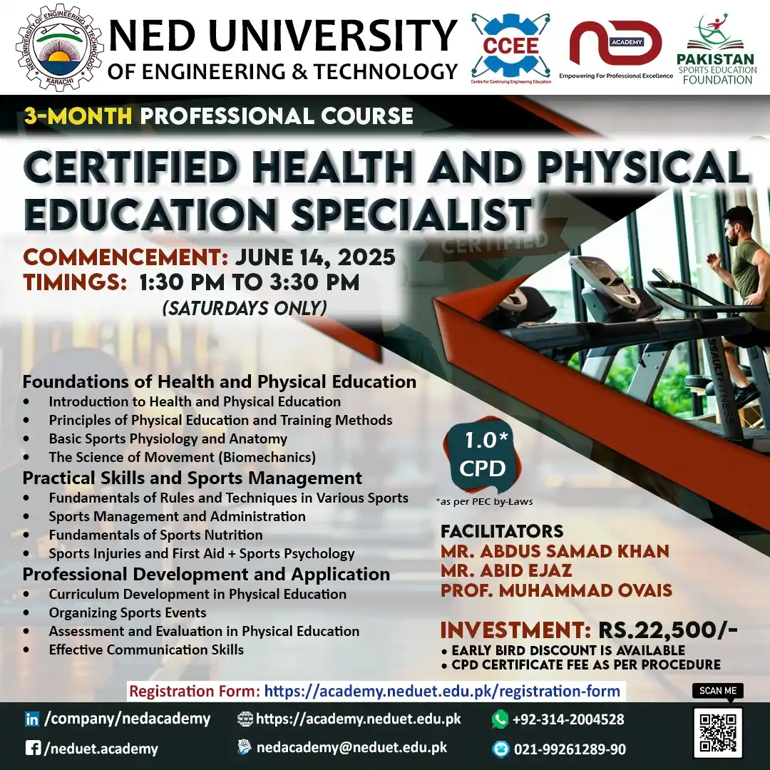Image from NED ACADEMY (Official) - NED University of Engineering & Technology, Karachi: 🚨 Only 2 Days Left to Register!  Don’t miss your chance to become a C...