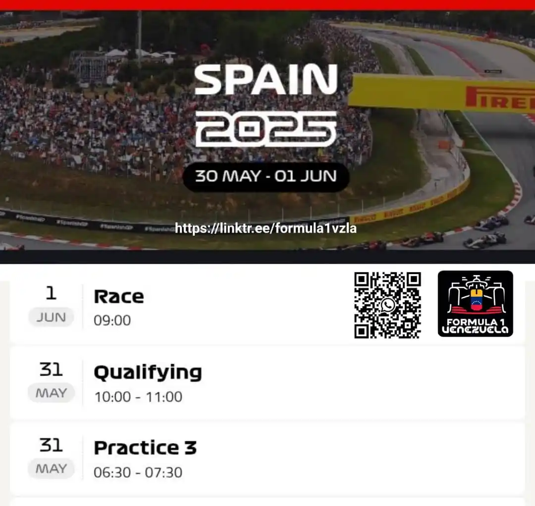 Image from Formula 1 Venezuela 🇻🇪🏁: 🏁 Se Viene Lo Bueno..! ⏩ Pruebas 3, POLE y CARRERA 🏁 Gran Premio de ...