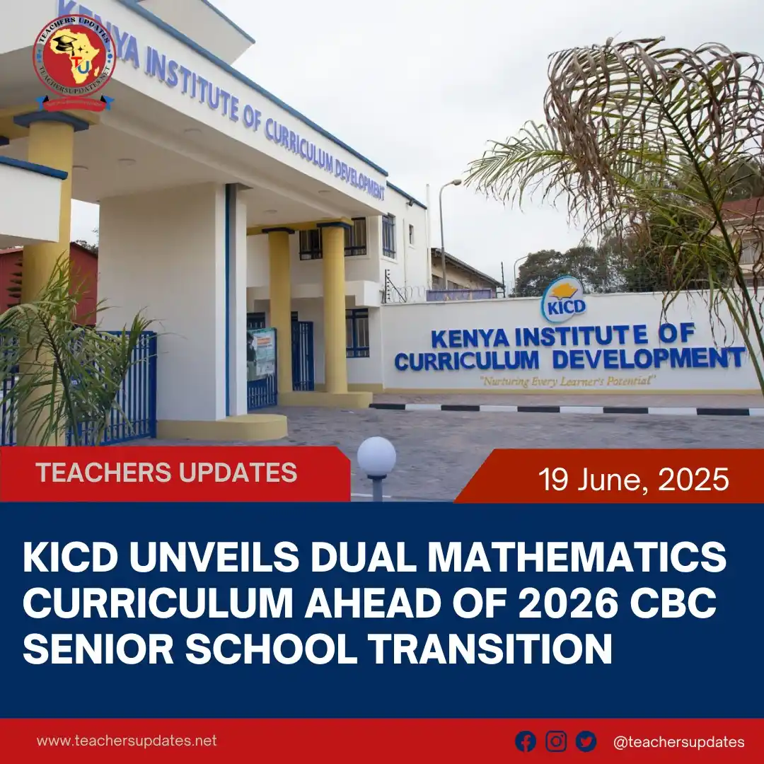 Image from Teachers Updates: *Senior Schools to Adopt Two-Tier Mathematics Model Under New CBC Guid...