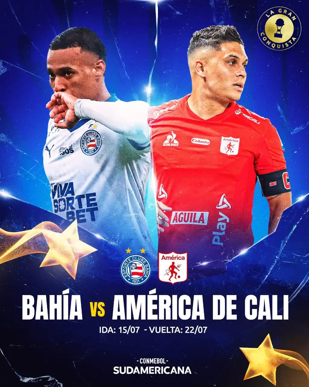 Image from 👺 ᗩᗰéᖇᎥᑕᗩ  ᗪᗴ ᑕᗩᒪᎥ 🇨🇴: ⚔️👊 ¡Sueño en marcha! @ecbahia 🇧🇷 o @AmericadeCali 🇨🇴, solo uno a...