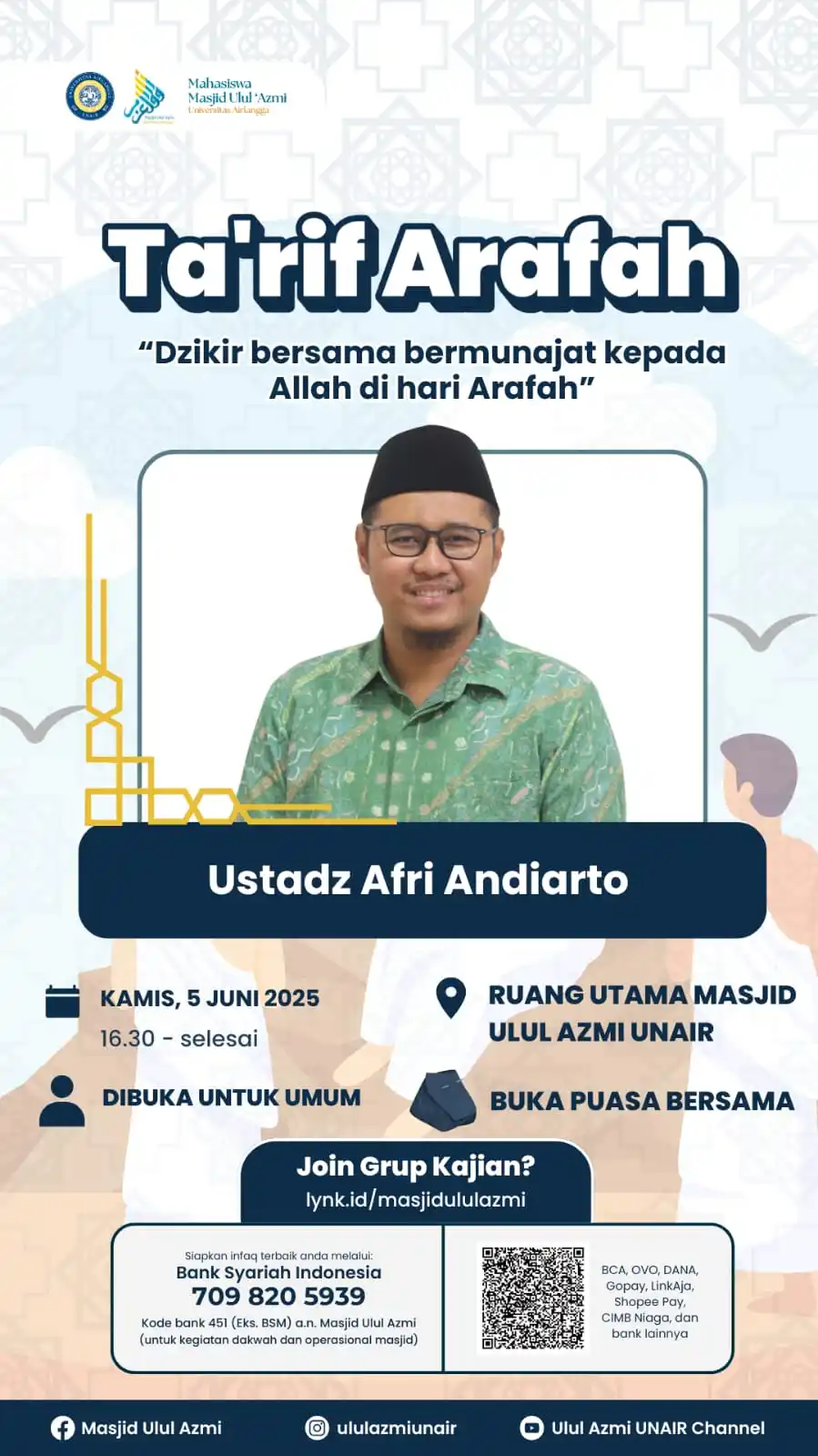 Image from MASJID ULUL 'AZMI CHANNEL: *✨[Ta’rif Arafah]✨*  Hari Arafah adalah momen istimewa untuk memperban...