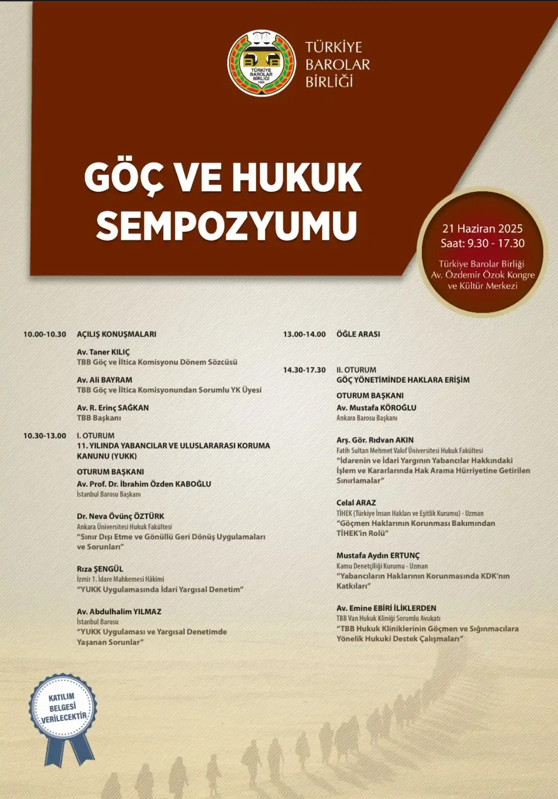 Image from Ankara Barosu: TBB GÖÇ VE HUKUK SEMPOZYUMU...