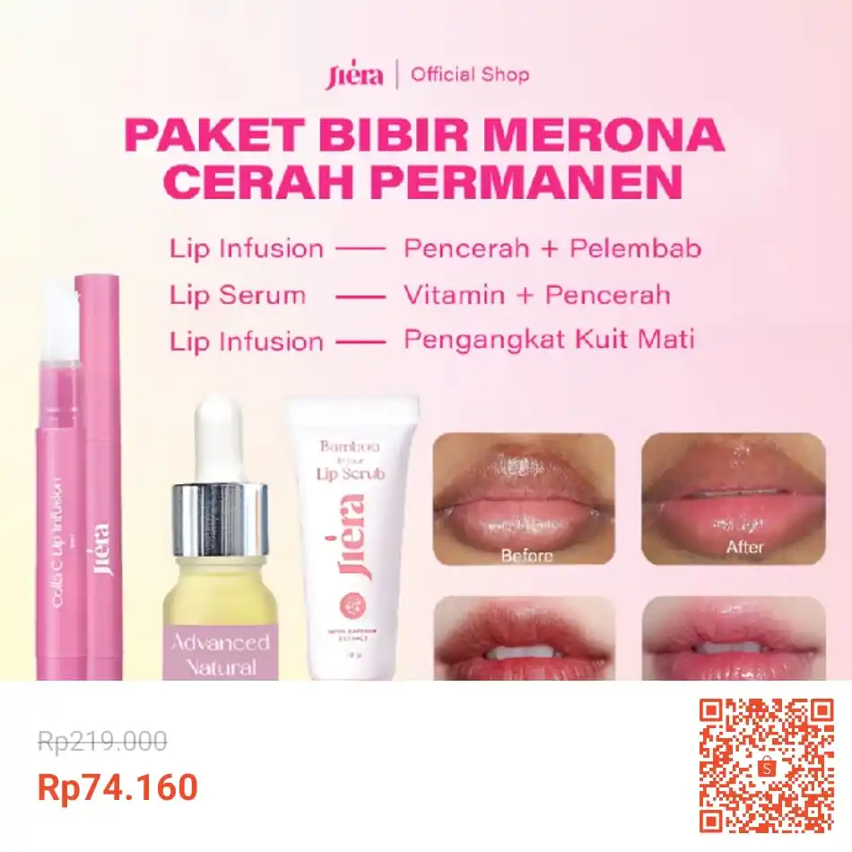 Image from INFO PROMO RACUN SHOPEE DISKON KODE VOUCHER SPILLTIKTOK TOKOPEDIA TIKTOK BLIBLI LAZADA RECEH CUAN: Temukan JIERA Triple Brightening Lip Care - Paket Lip Care Set Perawat...