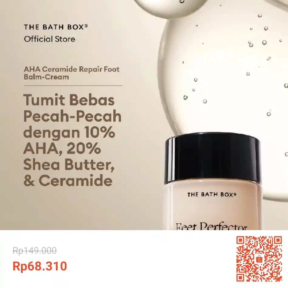 Image from INFO PROMO RACUN SHOPEE DISKON KODE VOUCHER SPILLTIKTOK TOKOPEDIA TIKTOK BLIBLI LAZADA RECEH CUAN: Temukan THE BATH BOX - Feet Perfector (Kaki Kering, Ceramide, Krim Kak...