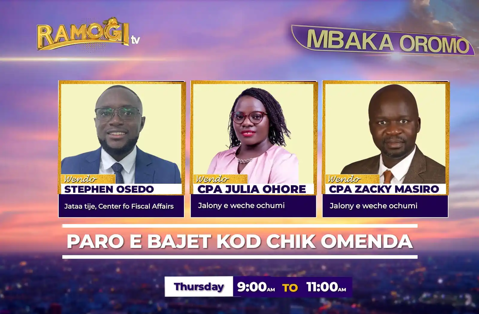 Image from ICPAK OFFICIAL CHANNEL: Tune in to Ramogi TV tomorrow from 9:00am to 11:00am for an engaging ...