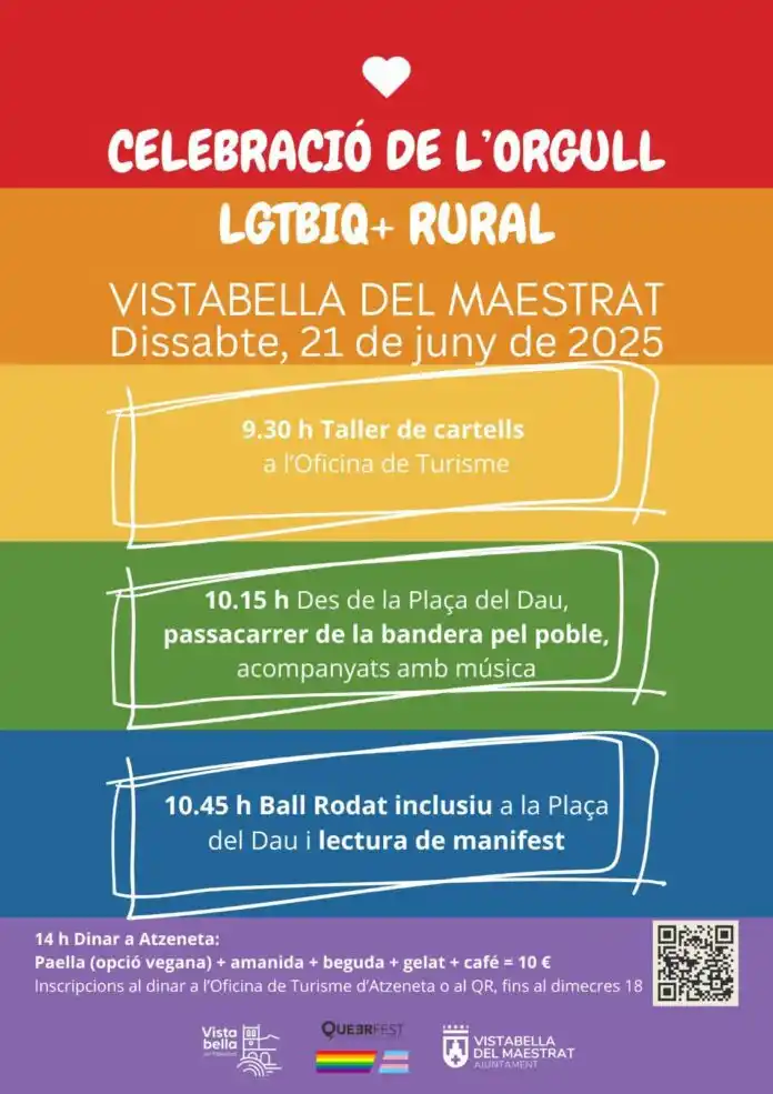 Image from DiaDia: 🏳️‍🌈 Vistabella celebra l’Orgull LGTBIQ+ rural  https://diadia.cat/v...