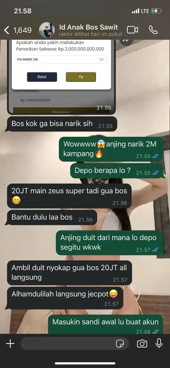 Image from Group_ParaBos$: WAJAR AJA WEDE 2M SEKALI DEPO AJA GA NANGGUNG”😱😱😱 REKOR HARI INJ W...
