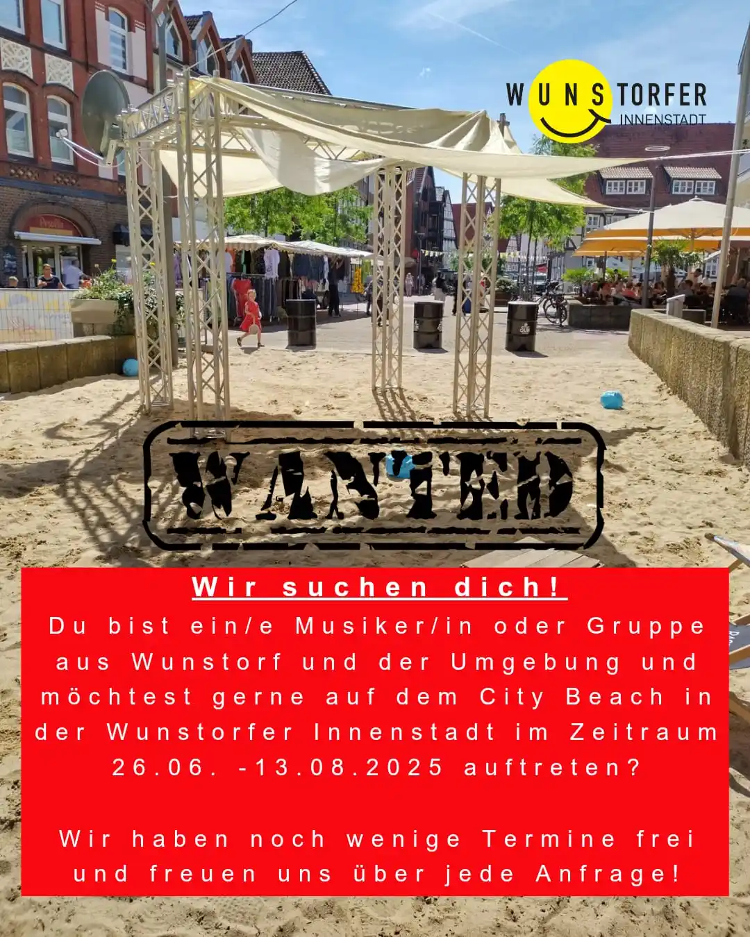 Image from Wunstorfer: Wir suchen DICH! 🎶  Ihr spielt in einer Band oder macht alleine Musik...