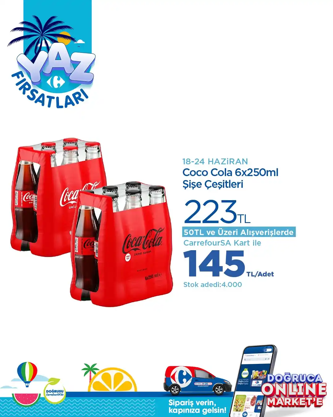 Image from CarrefourSA: Yaz fırsatları CarrefourSA’da! 💙 Seçili içecek çeşitlerinde fırsatla...