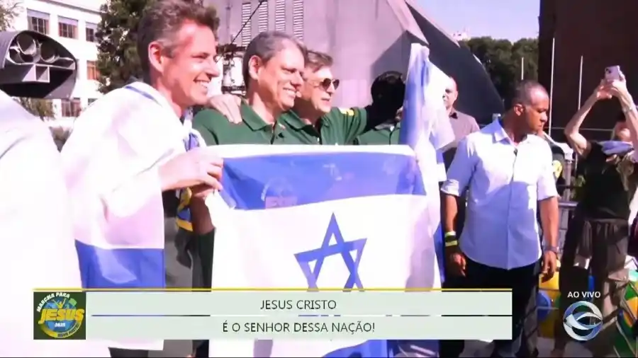 Image from UOL | Plantão de Notícias: A *Marcha para Jesus*, evento que reúne milhares de evangélicos, começ...