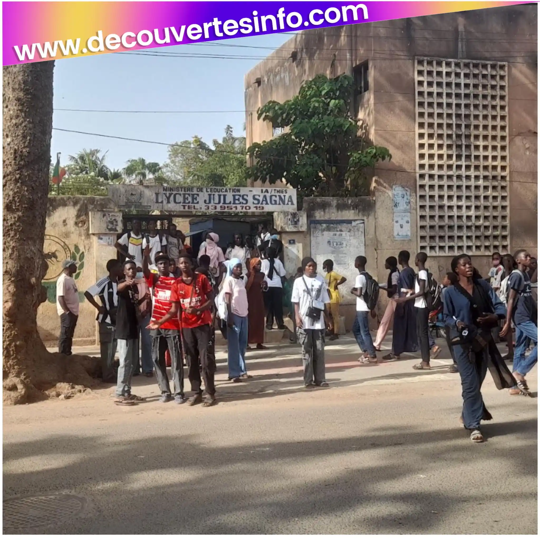 Image from decouvertesinfo: Arrestations d'une quinzaine d'élèves au lycée Jules Sagna de Thiès: l...