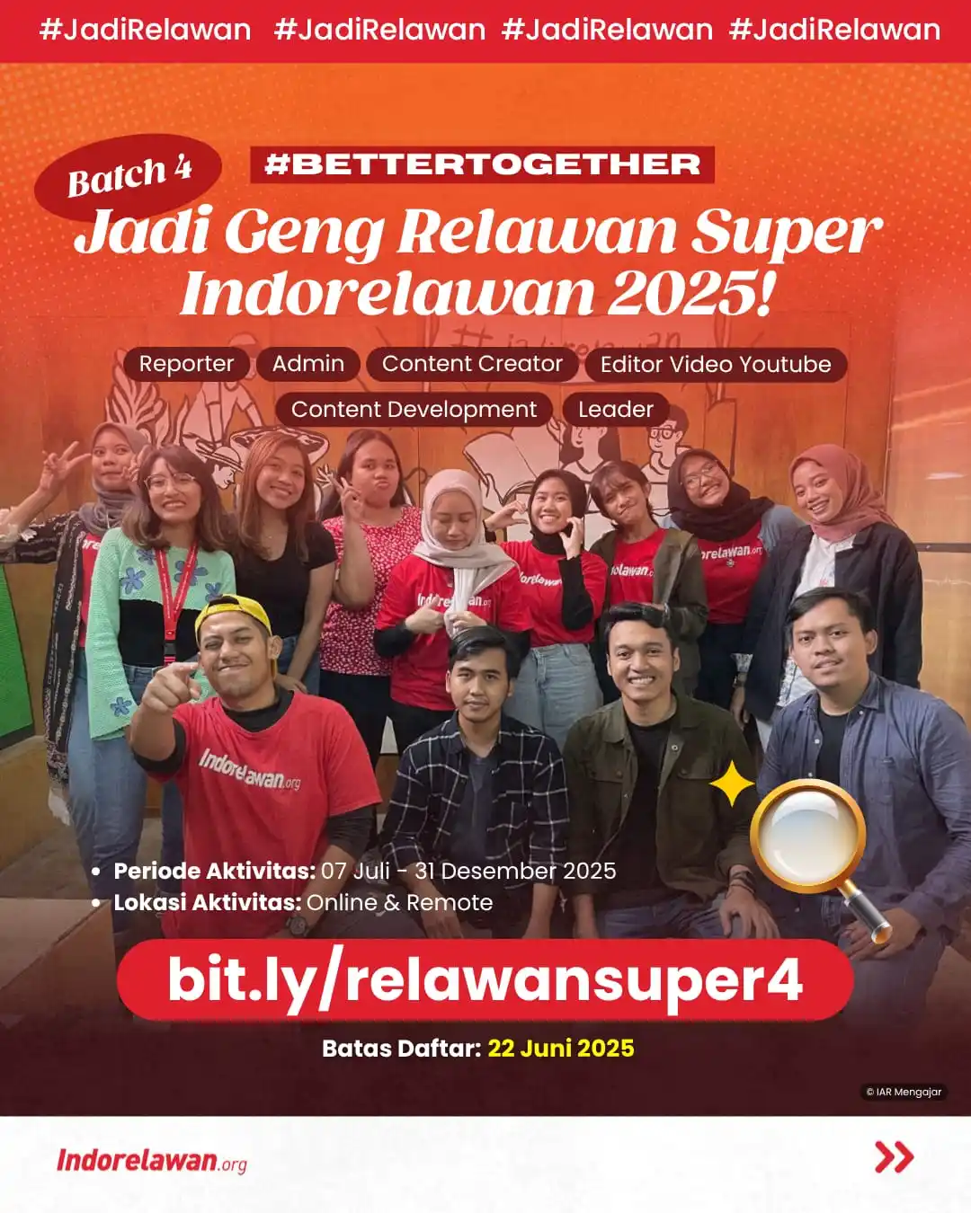 Image from Indorelawan: Bukan cuma bikin konten—tapi juga bareng-bareng bikin perubahan. Kalau...
