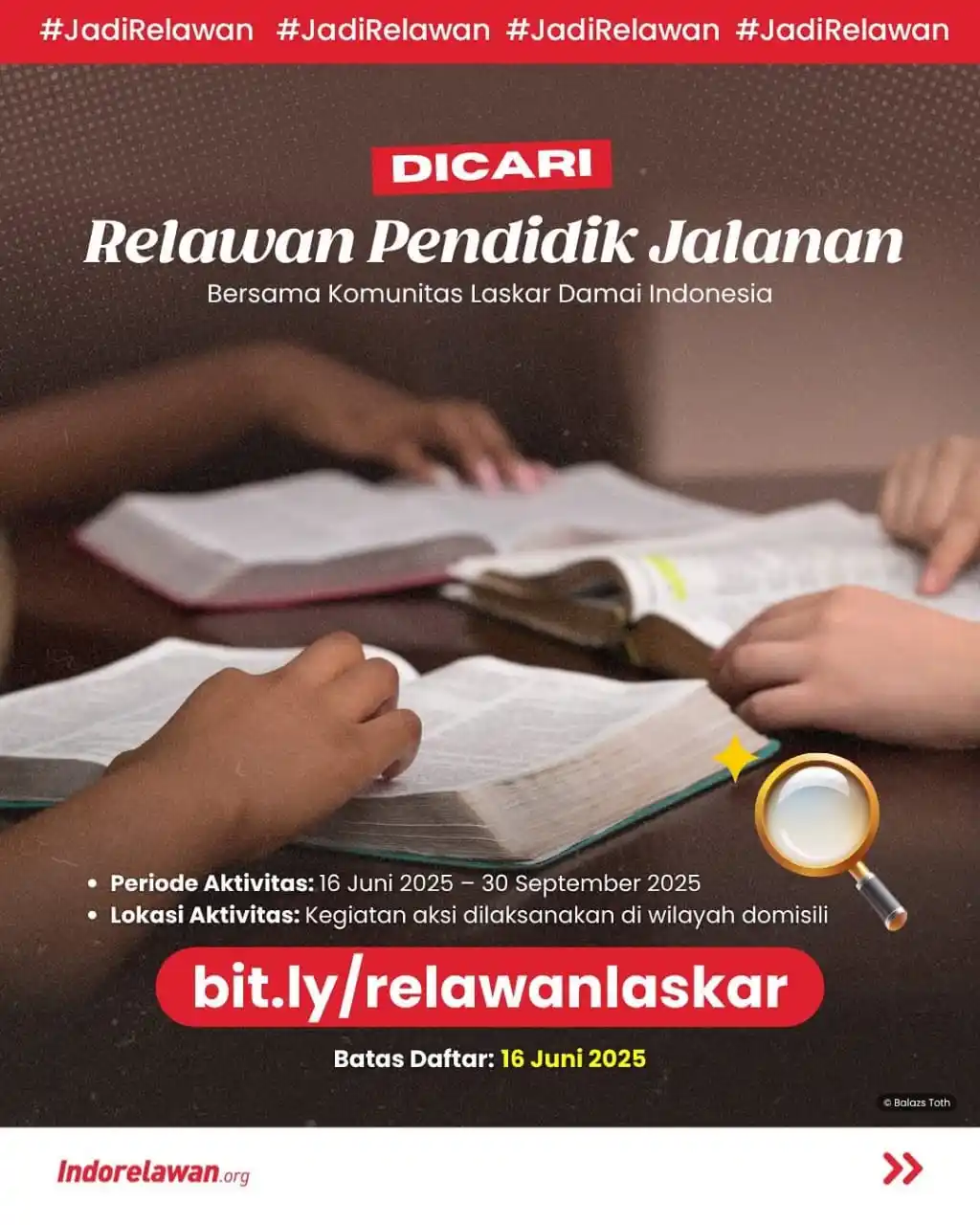 Image from Indorelawan: ✨Dicari Relawan Pendidik Jalanan✨ Gabung bersama Komunitas Laskar Dama...