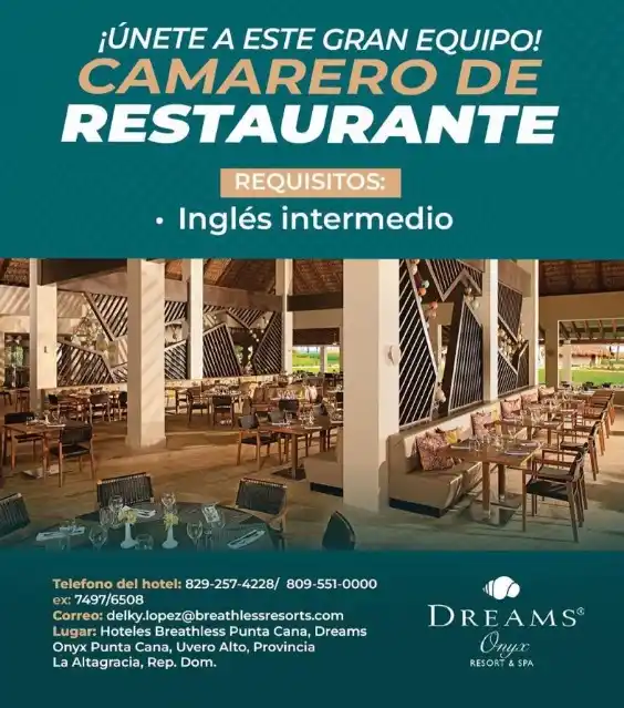 Image from Disi Mota Publicidad Empleos: Entrevistas martes y jueves 9 am, Uvero Alto, hotel Dreams Onyx al Lad...