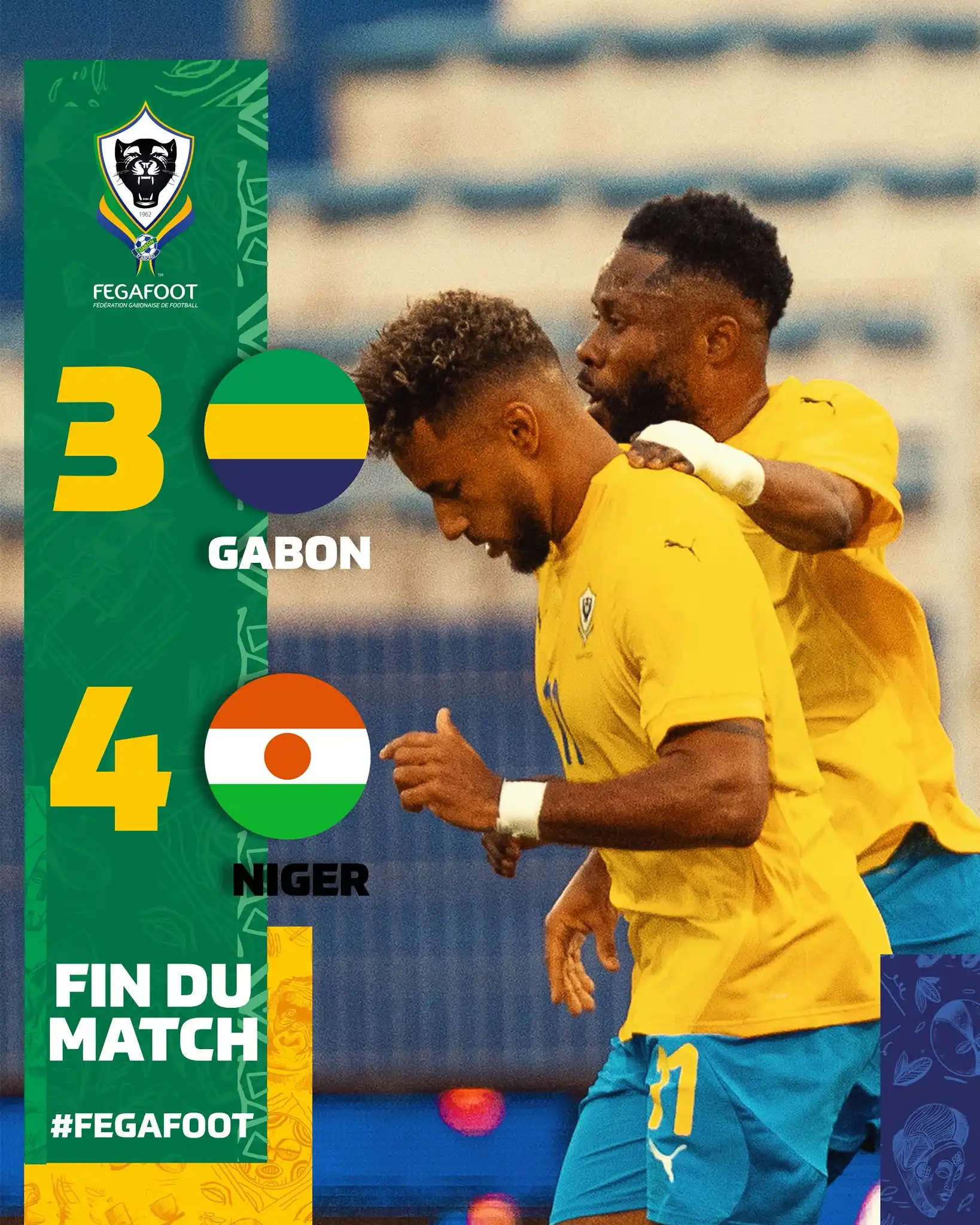 Image from Le Petit Journal Gabonais 🇬🇦: Fin du match | GABON 3-4 NIGER Vos avis en commentaire sur Facebook 👇...