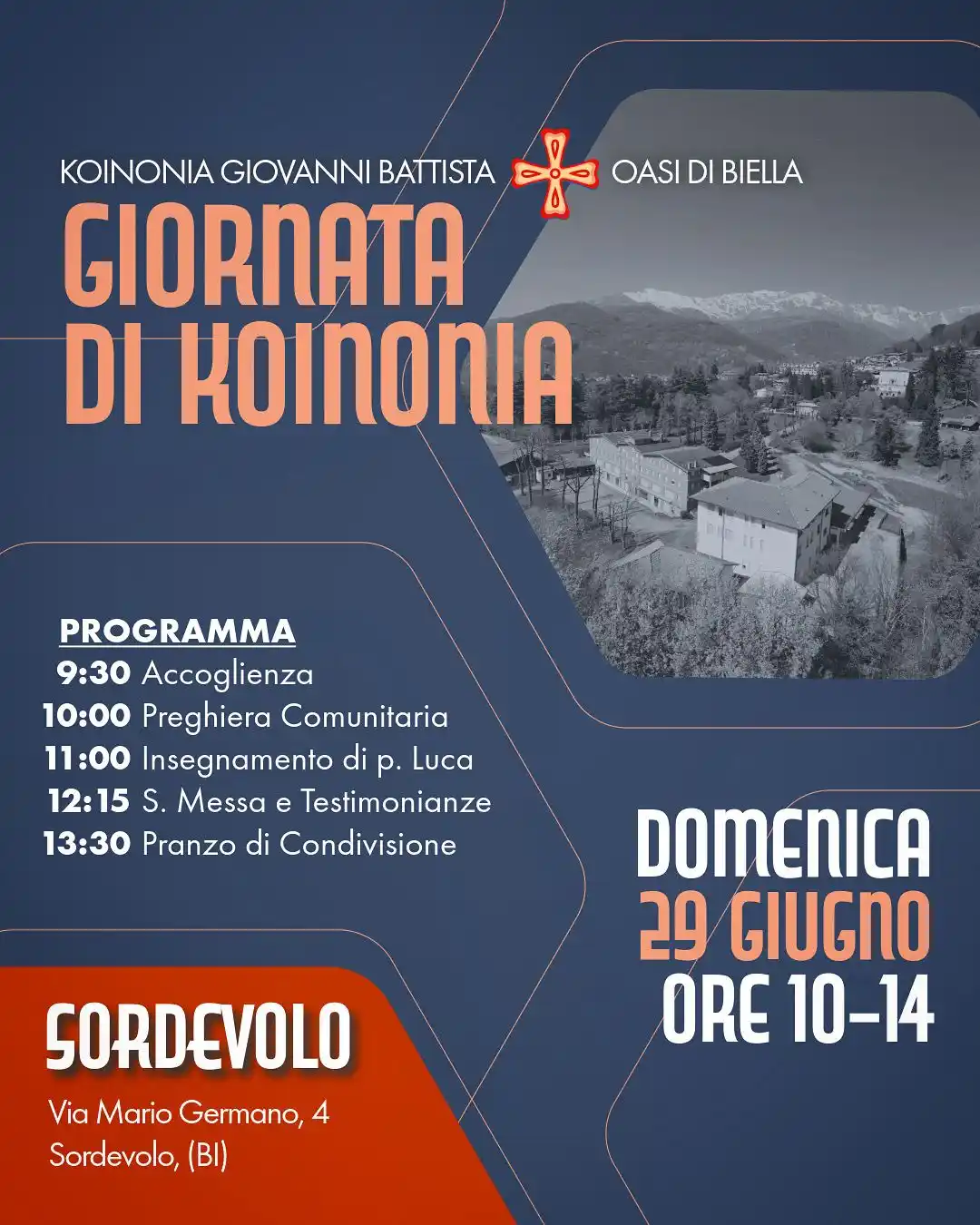 Image from Koinonia Biella - Vangelo del giorno: 🌟 GIORNATA DI KOINONIA 🌟 📅 Domenica 29 giugno 2025 📍 Sordevolo (BI...