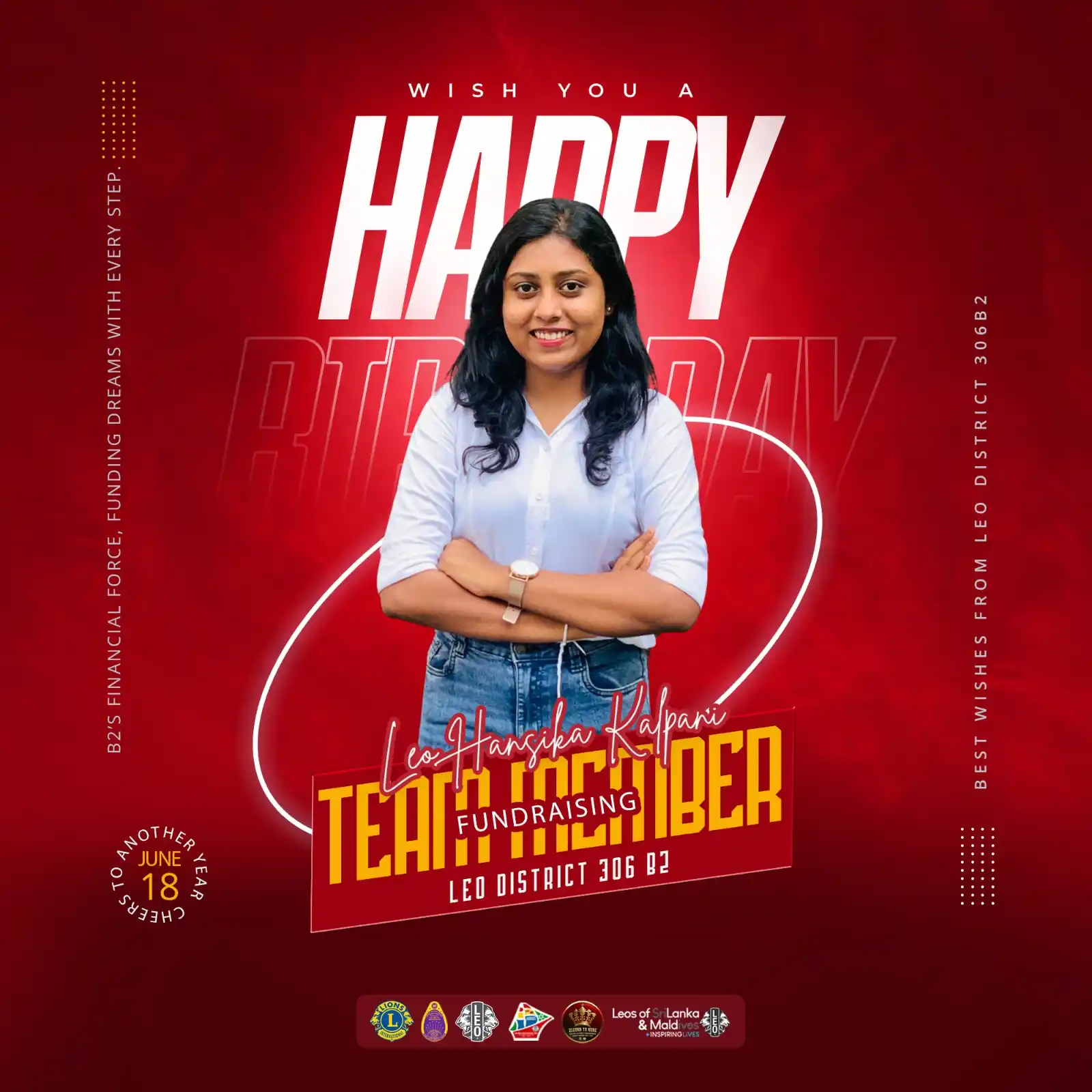 Image from Leo District 306B2, Sri Lanka & Maldives: Happy Birthday to Leo Hansika Kalpani, Team Member - Fundraising of Le...