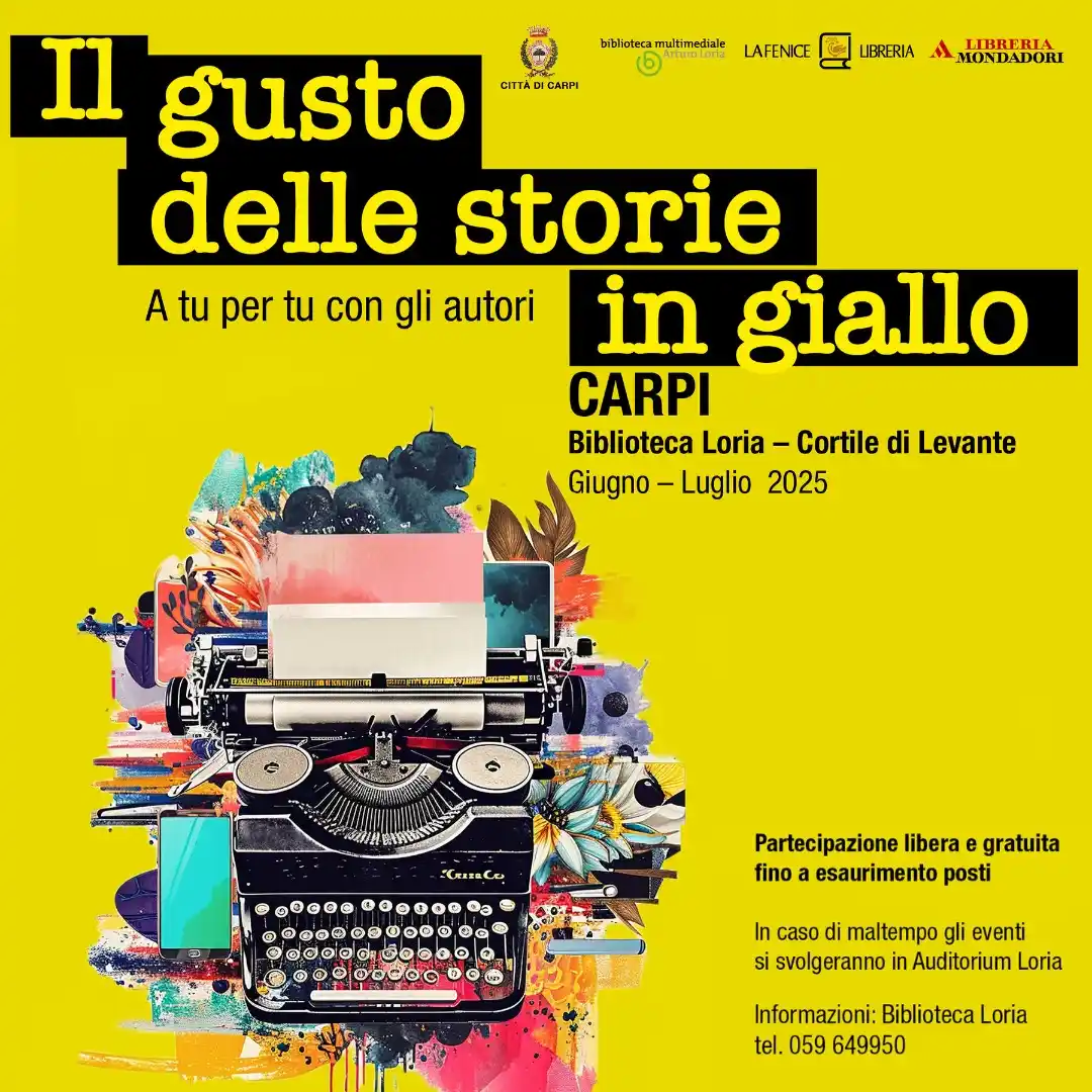 Image from Città di Carpi: eventi: 🕵️‍♀️🕵🏻 *IL GUSTO DELLE STORIE…IN GIALLO* A tu per tu con gli autor...