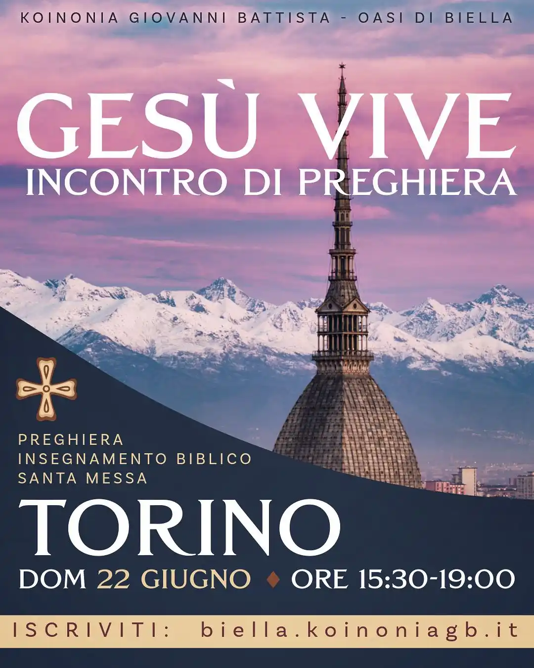 Image from Koinonia Biella - Vangelo del giorno: ✨ Incontro di Preghiera - “Gesù vive!” ✨  📍 Domenica 22 giugno 2025, ...