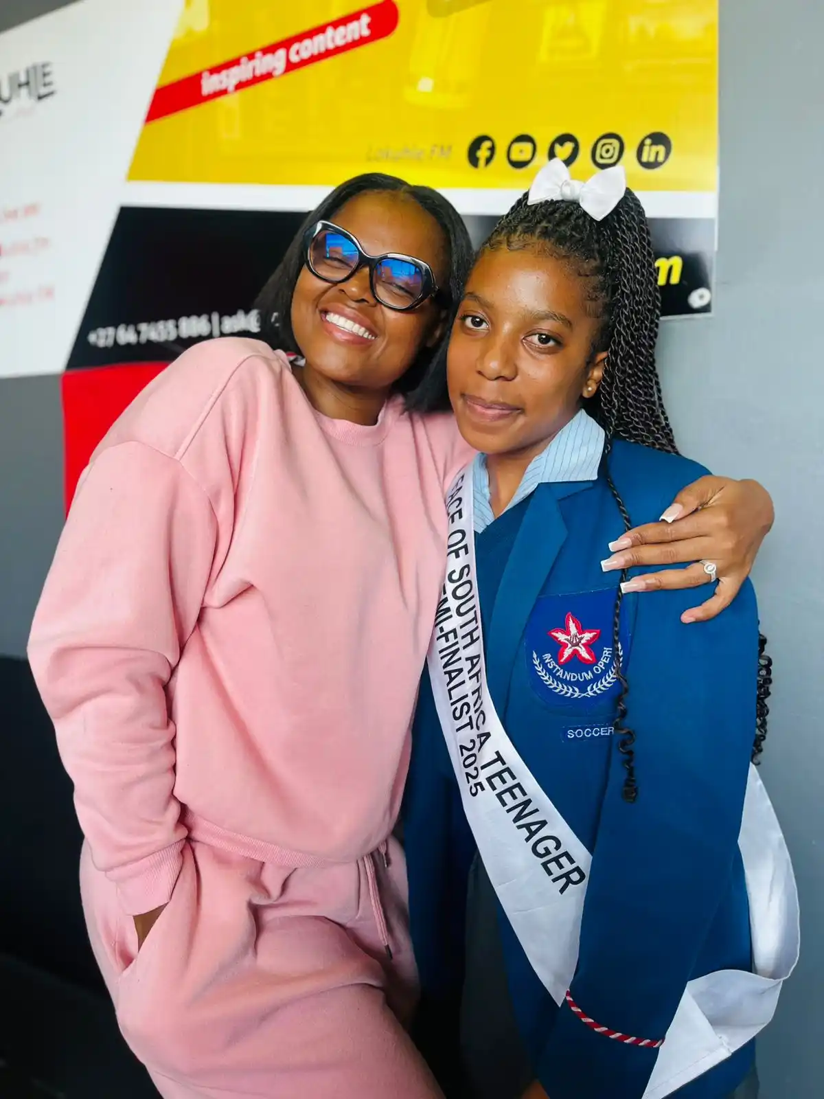 Image from Lokuhle FM: Jessica in studio with Nothando Tee today. <a class="text-blue-500 hov...