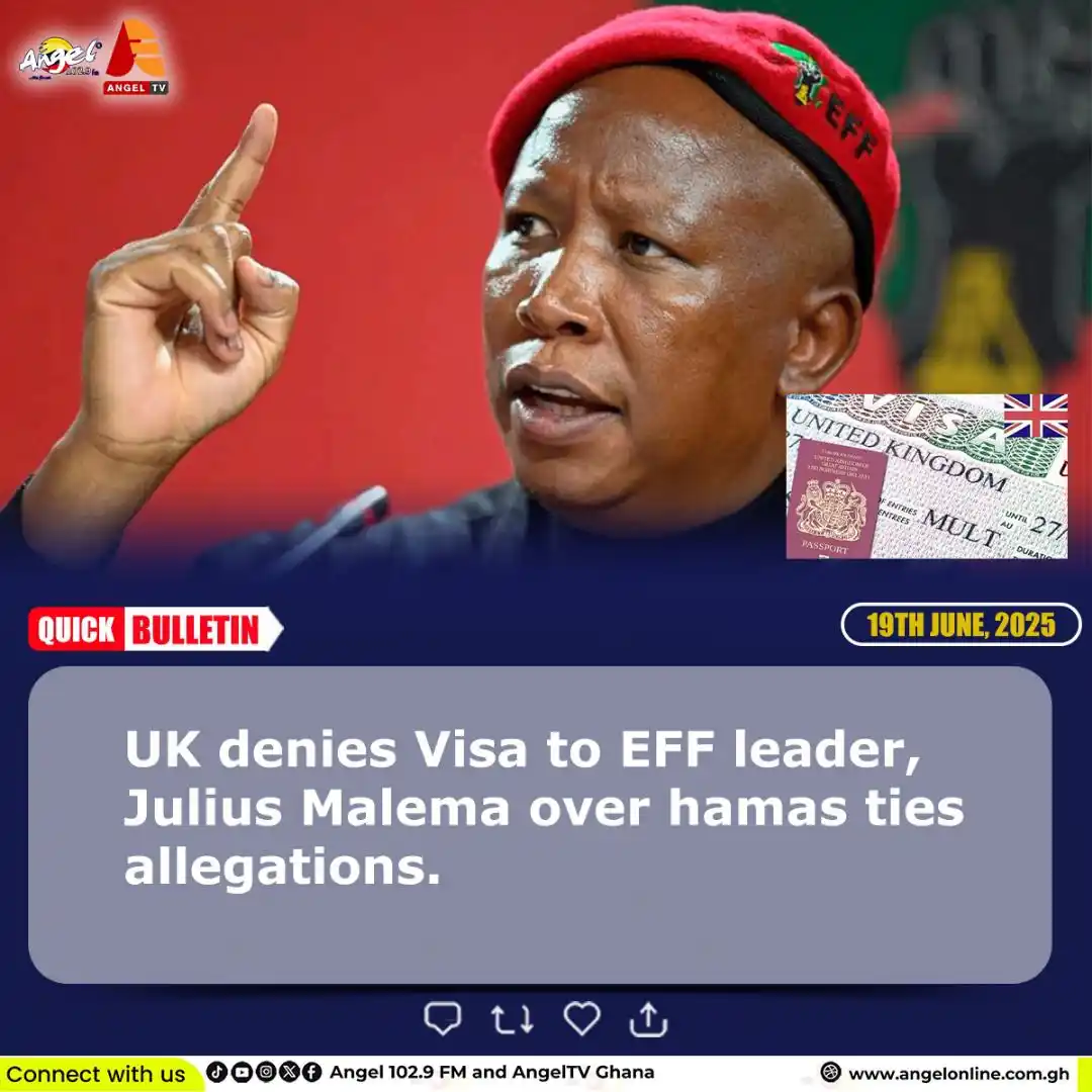 Image from ANGEL 102.9 FM: Julius Malema, the leader of South Africa's Economic Freedom Fighters ...